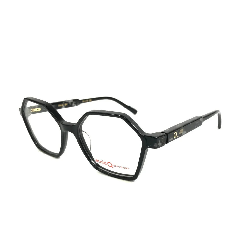 Etnia Barcelona Eyeglasses Frames XYLO BK Black Geometric Hexagonal 51-16-135